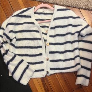 Cozy Striped Cardigan Sweater